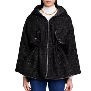 Gangzidamy Reversible Tweed Quilted Hooded Coat